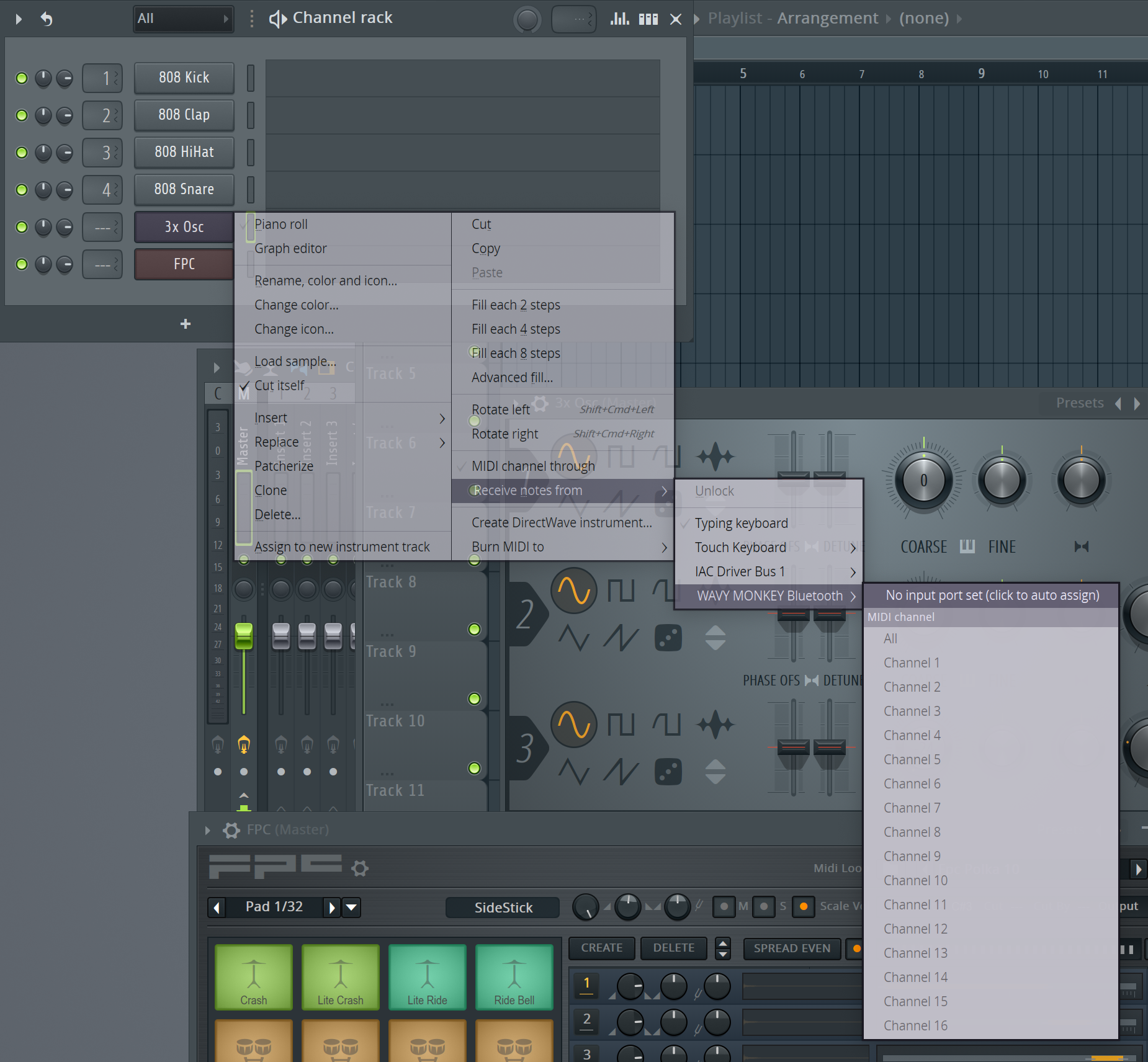 FL Studio assign to keyboard