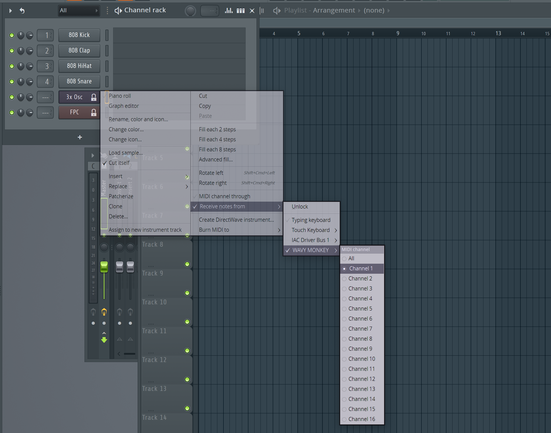 FL Studio configure channel